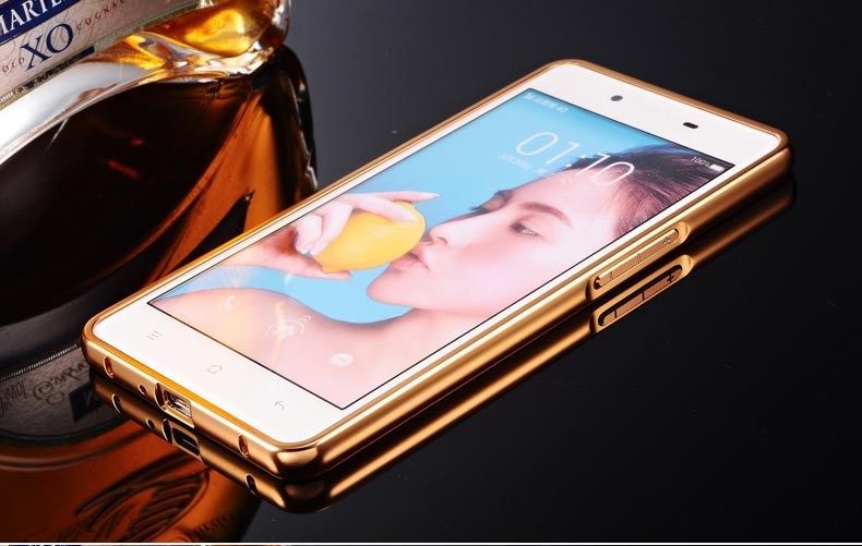 Oppo R7/ R7 Lite - Ốp lưng tráng gương viền nhôm