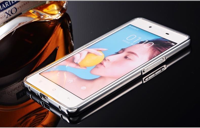 Oppo R7/ R7 Lite - Ốp lưng tráng gương viền nhôm