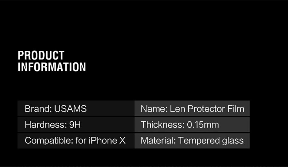 iPhone X - Cường lực camera sau