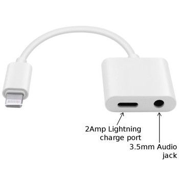 Jack chuyển đổi 2 trong 1 vừa sạc vừa cắm tai nghe cổng Lightning và Jack 3.5 cho iPhone.