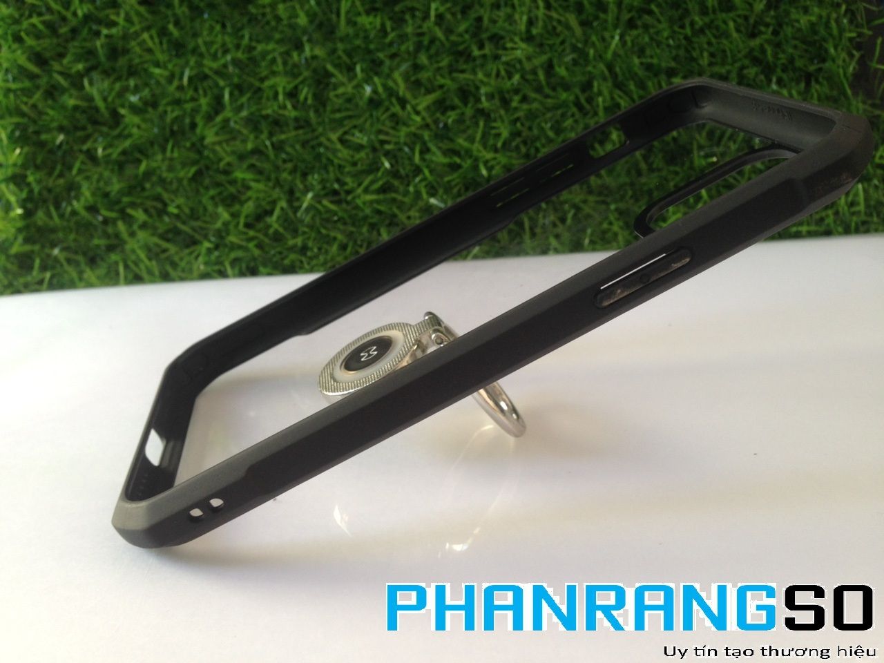 Ốp lưng chống sốc lưng trong viền màu kèm nhẫn iPhone 11/ iPhone 11 Pro