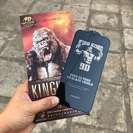  Cường lực full màn hình Kingkong hộp sắt iPhone 13/ 14 Series (Đen) 