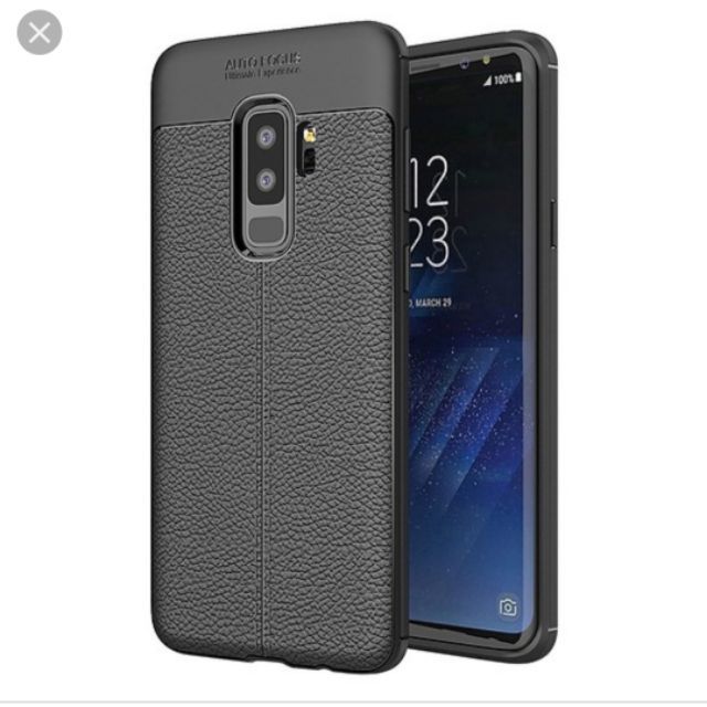 Ốp lưng dẻo vân da Auto Focus Samsung S9/ S9 plus (Đen)
