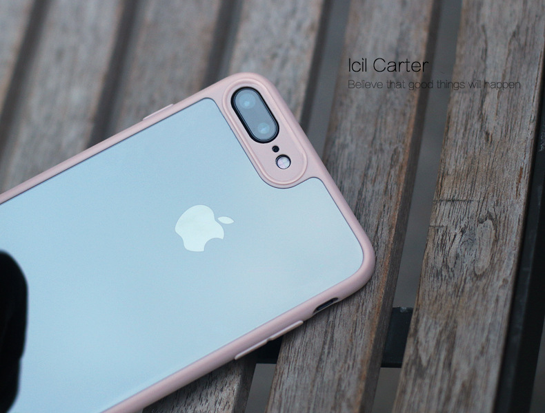 iPhone 7, 8 - Ốp lưng Carter dẻo lưng trong viền màu bảo vệ camera (nhiều màu)