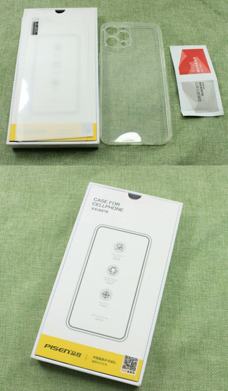 Ốp lưng trong suốt Pisen tặng kèm cường lực trong suốt iPhone