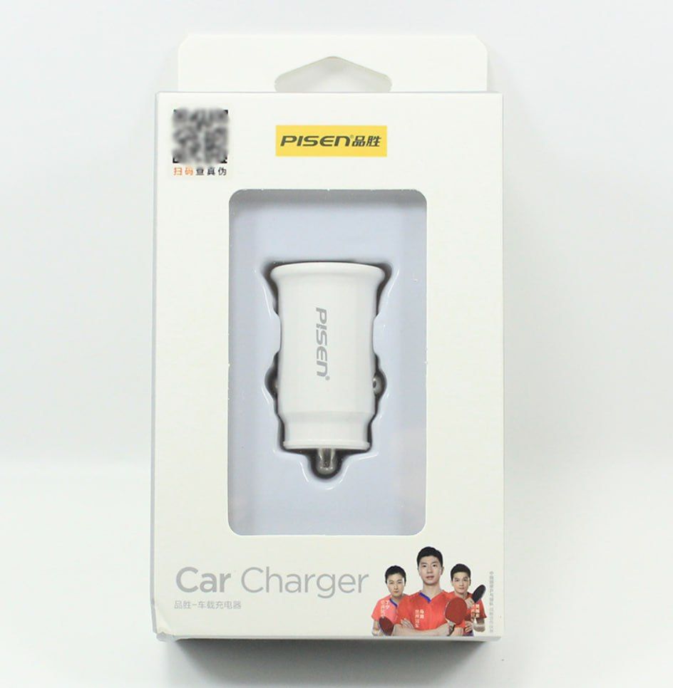 Tẩu sạc xe hơi mini 2 cổng USB 15.5W Pisen chính hãng