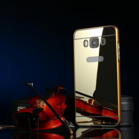 Samsung J5 2016 - Ốp lưng tráng gương viền nhôm