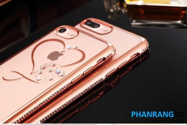 iPhone 7, 8- Ốp lưng dẻo viền màu đính đá (Nhiều mẫu)