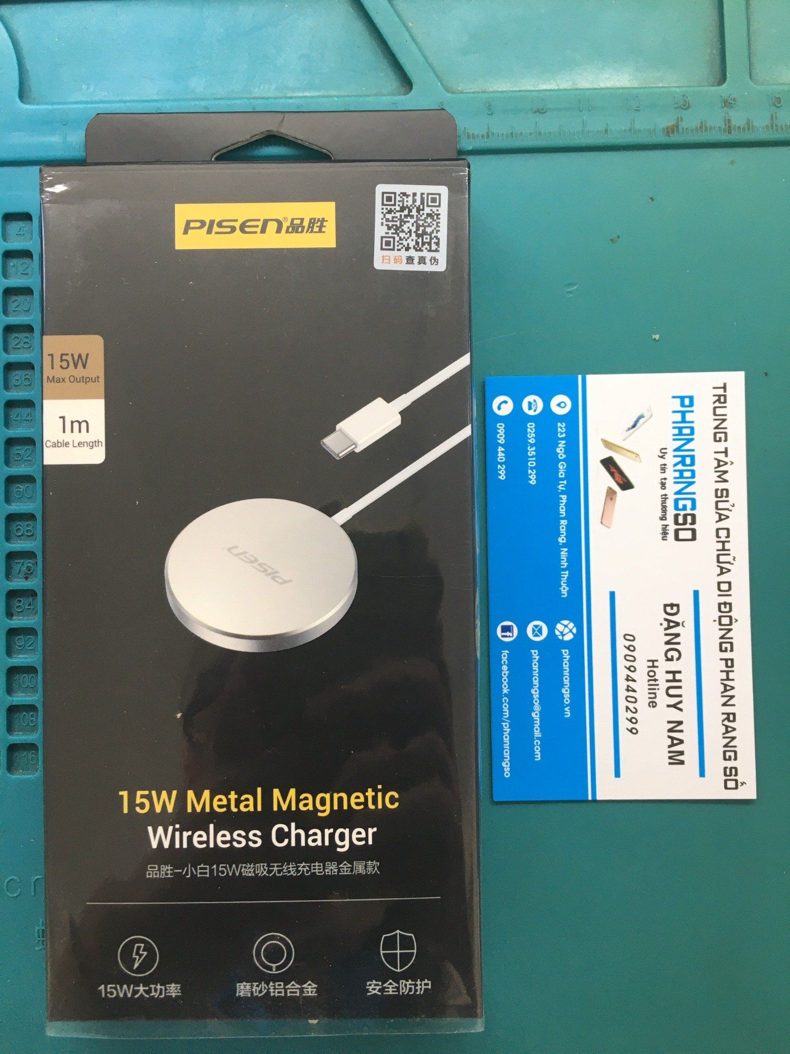 Đế cáp sạc không dây Magsafe Type C 15W Pisen chính hãng