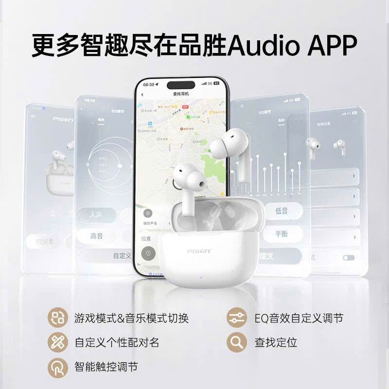 Tai nghe không dây Bluetooh chống ồn Pisen P2 chính hãng (Trắng)