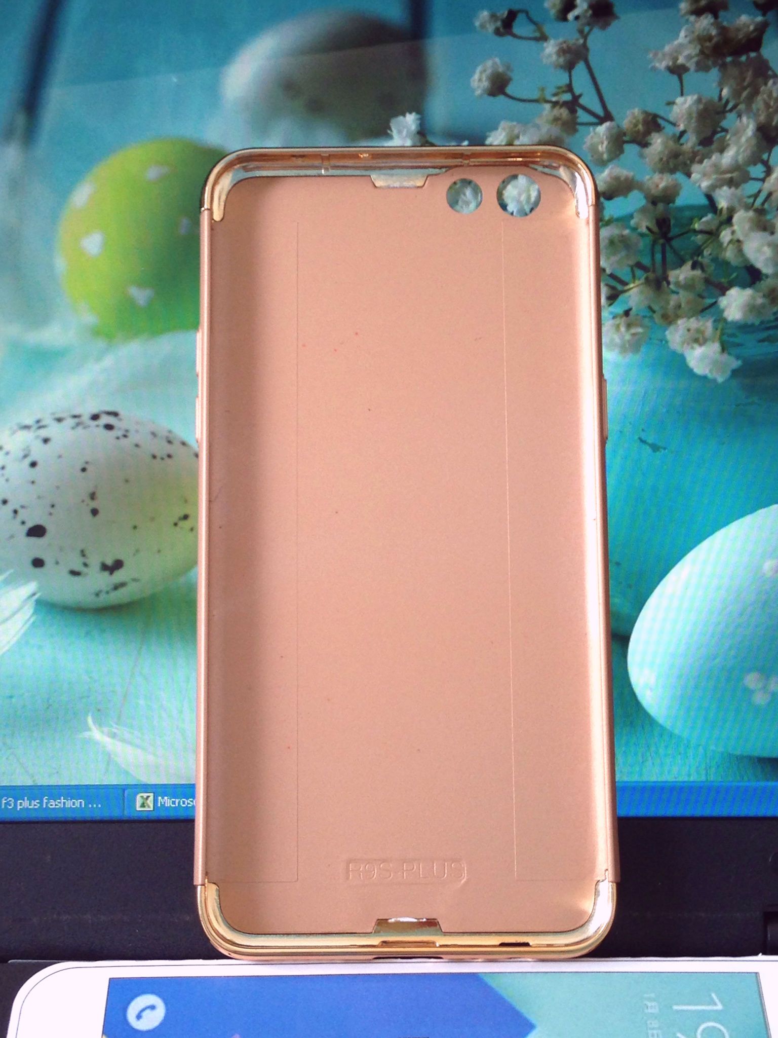Ốp lưng cứng màu viền vàng 2 đầu Oppo F3 Plus (R9s Plus)
