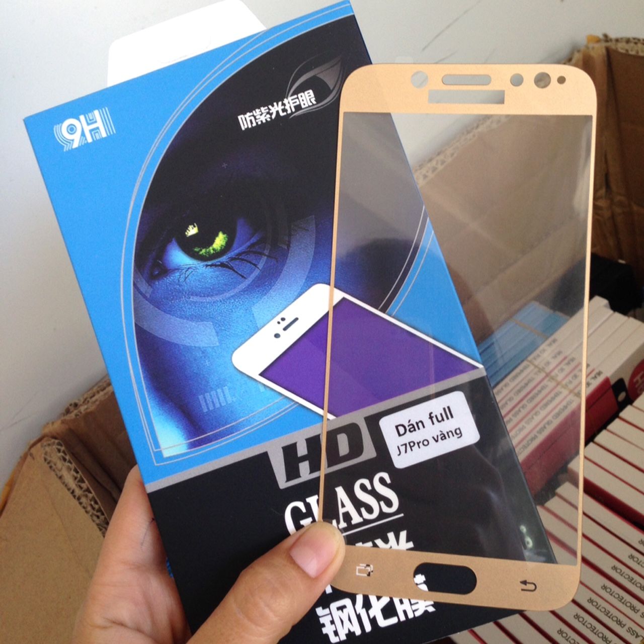 Samsung J7 Pro, J7 Plus - Cường lực Full màn hình (Nhiều màu)