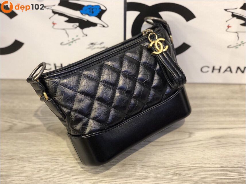 Túi Xách Chanel Hobo Da Nhám Super Sale Màu Đen Đẹp