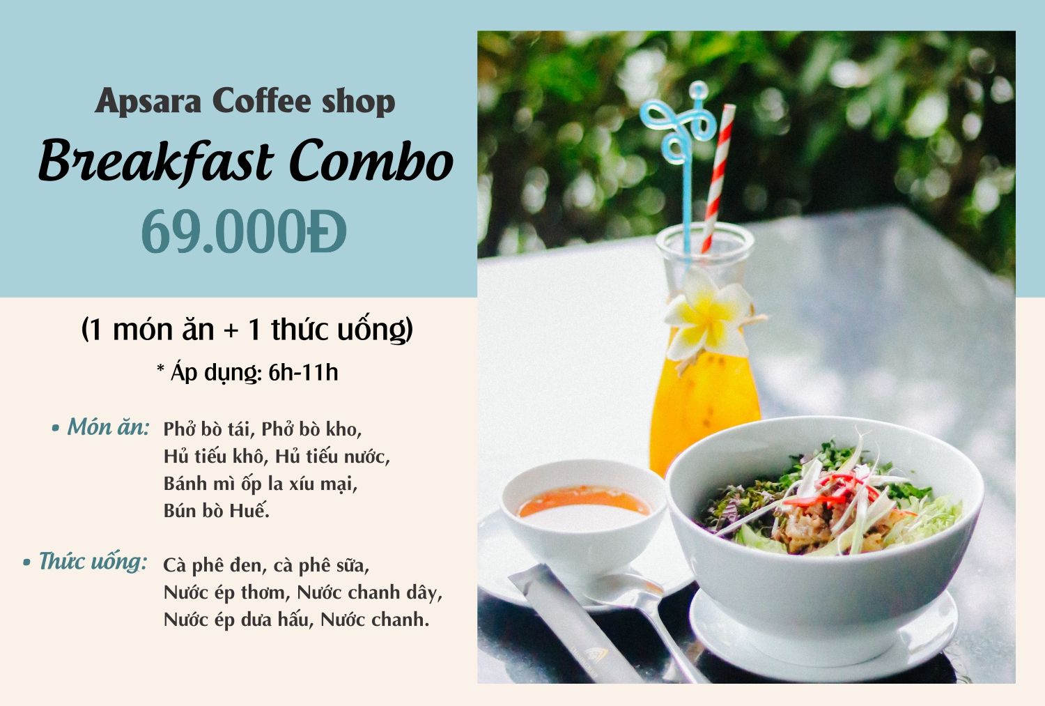 THÚ VỊ COMBO ĐIỂM TÂM SÁNG 69K