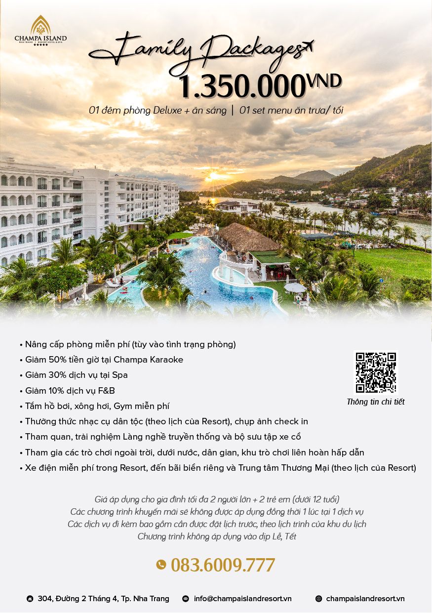 ƯU ĐÃI LƯU TRÚ CHỈ 1350k TẠI RESORT 5* DÀNH CHO GIA ĐÌNH BẠN