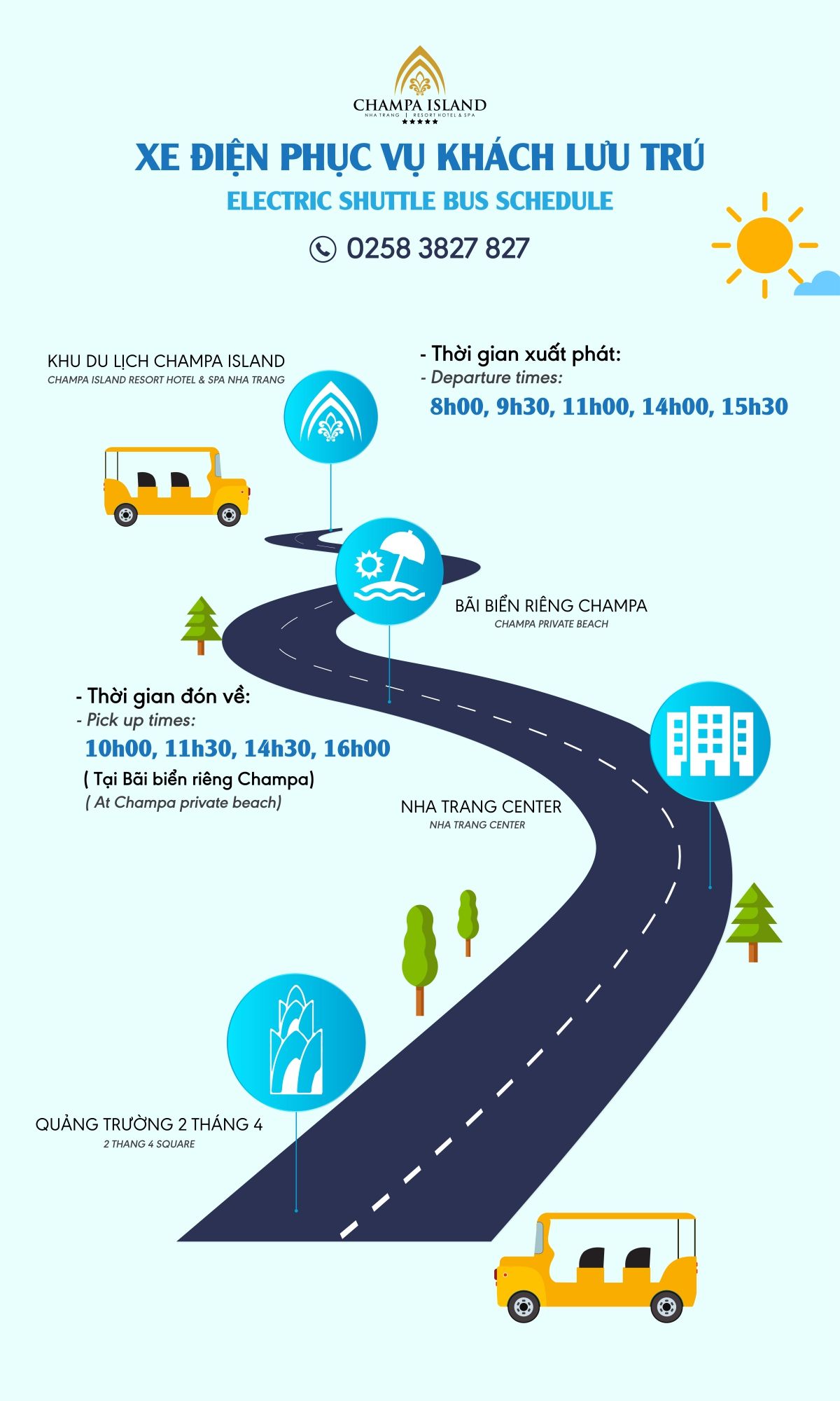 ELECTRIC SHUTTLE BUS SCHEDULE