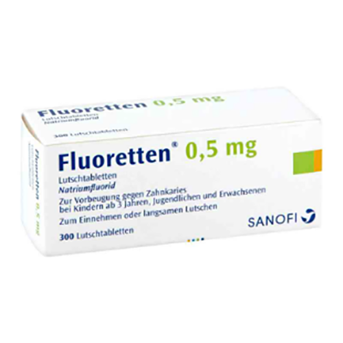 Viên ngậm Fluoretten 0,5mg giúp răng bé chắc khỏe, trắng bóng, ngừa xiết răng