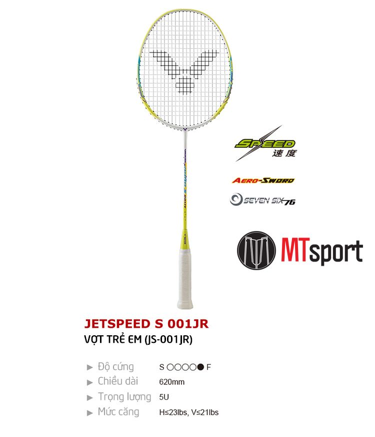 Vợt Victor Jetspeed S 001-JR (cho bé 5-10 tuổi)