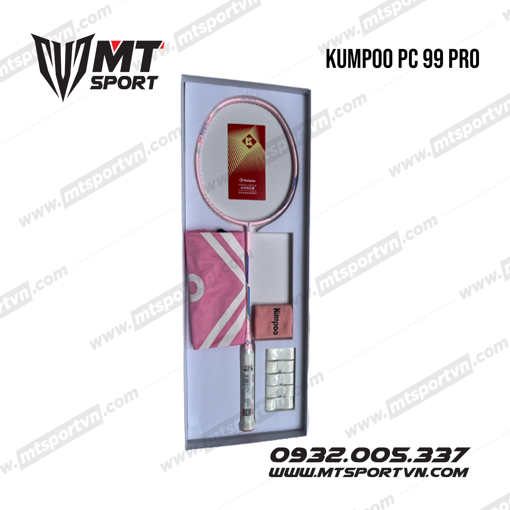 Set Vợt Cầu Lông Kumpoo Power Control PC 99 Pro (Tặng thêm lưới + quấn cán)