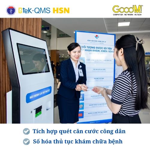 Hệ Thống Xếp Hàng Tự Động Cho Bệnh Viện Gtek-QMS-HSN