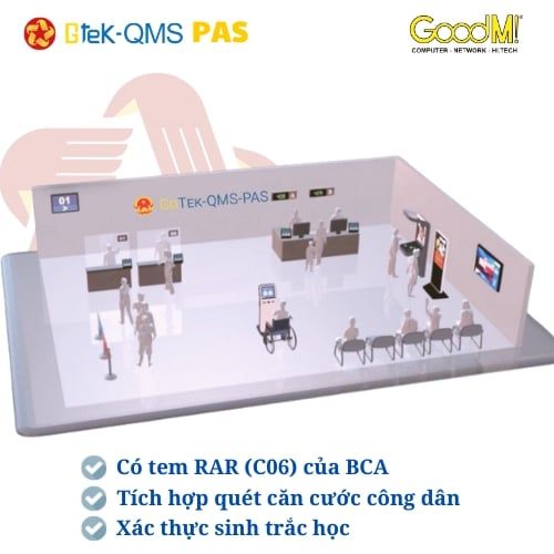 Hệ Thống Xếp Hàng Tự Động Cho Hành Chính Công Gtek-QMS-PAS