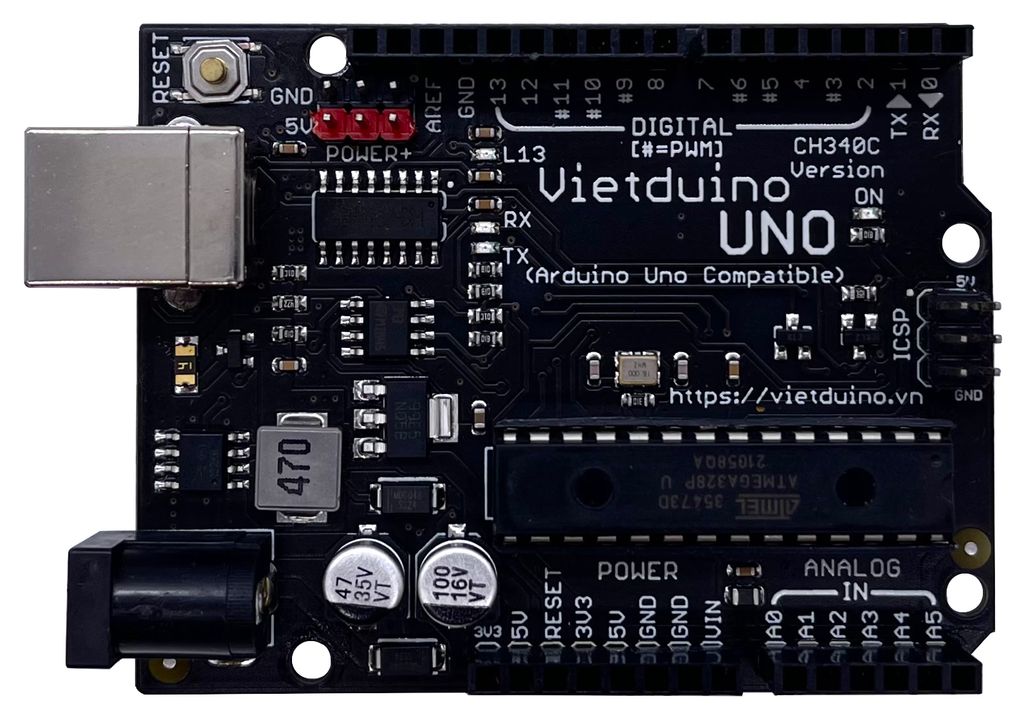 Mạch Vietduino Uno USB-B (Arduino Uno Compatible)