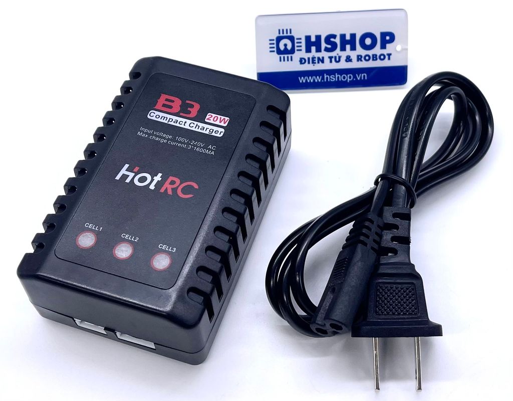 Bộ sạc cân bằng pin Lipo Battery Balance Charger B3 20W 2S-3S HotRC