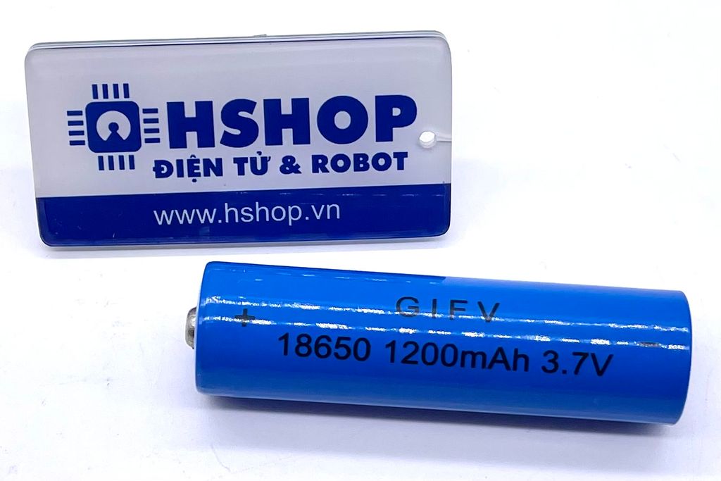Pin sạc 18650 Li-ion rechargeable battery 3.7V 1200mAh 2C