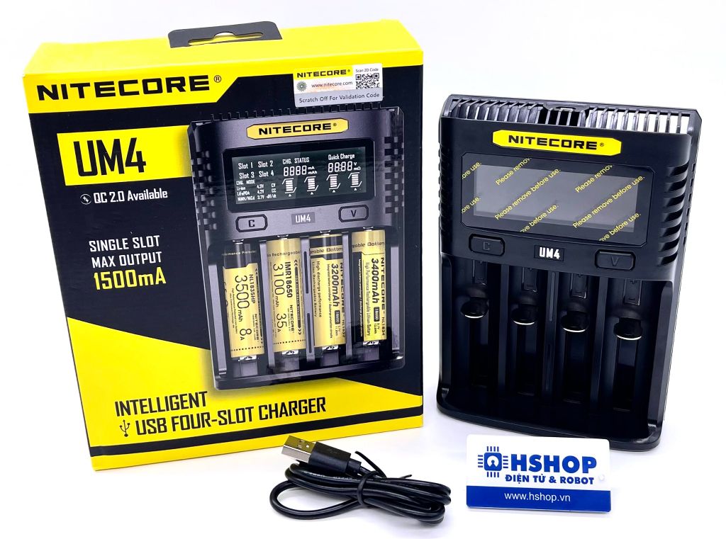 Bộ sạc pin đa năng NITECORE Battery Charger UM4