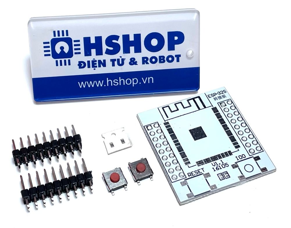 Đế ra chân mạch mạch thu phát Wifi BLE SoC ESP32 ESP-WROOM-32