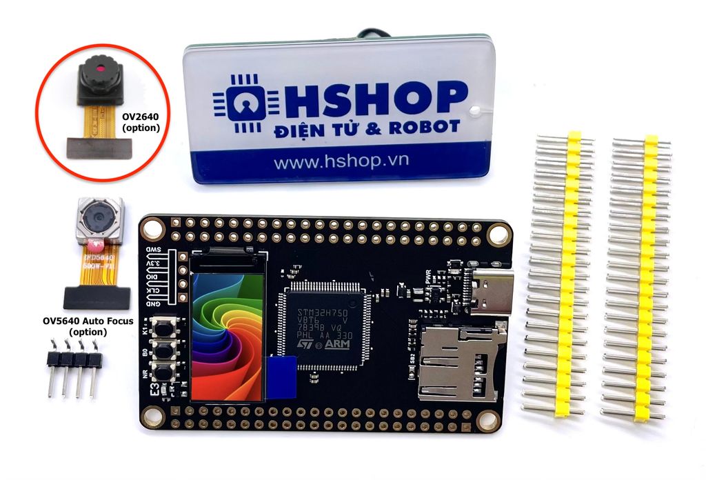 Kit phát triển STM32H7xx Core Board STM32H750VBT6 + LCD TFT + Camera WeAct Studio