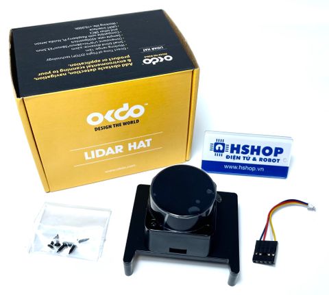 Cảm biến khoảng cách Okdo LD06 Lidar HAT for Raspberry Pi 360° Laser Range Scanner