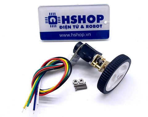 Bộ động cơ DC Servo GA12 N20 kèm gá bắt và bánh xe V1 34mm