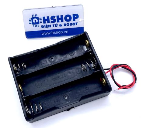 Hộp pin 3 X 18650 Battery Holder chấu lò xo ra dây