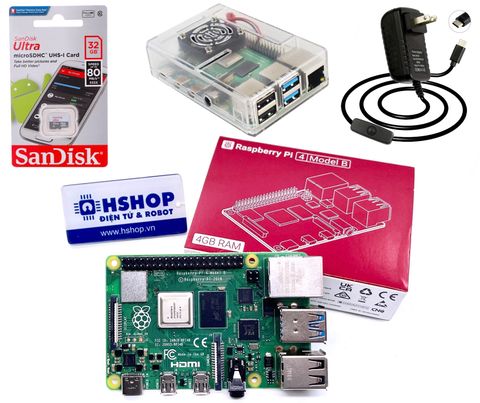 Combo Raspberry Pi 4 Model B cơ bản