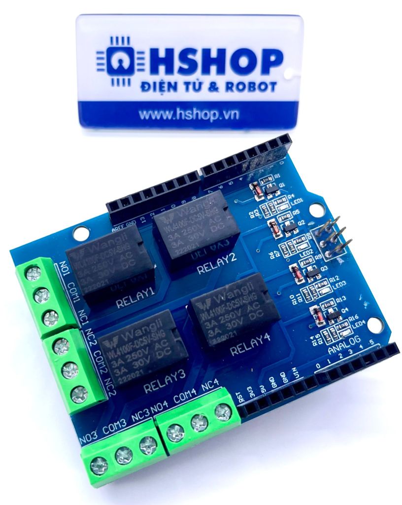 Mạch 4 Relays Shield (Arduino Compatible)