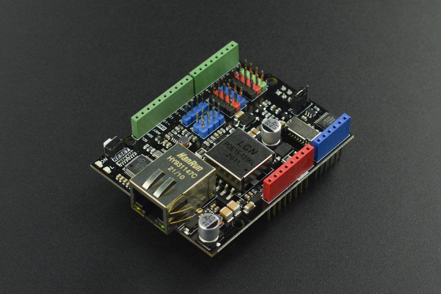 Mạch DFRobot Ethernet and PoE Shield for Arduino - W5500 Chipset