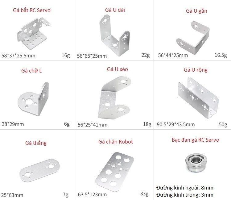 Khớp nối RC Servo Type 1