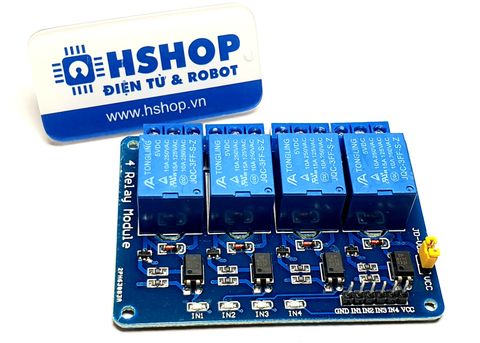 Mạch 4 Relay Opto cách ly 5/12VDC