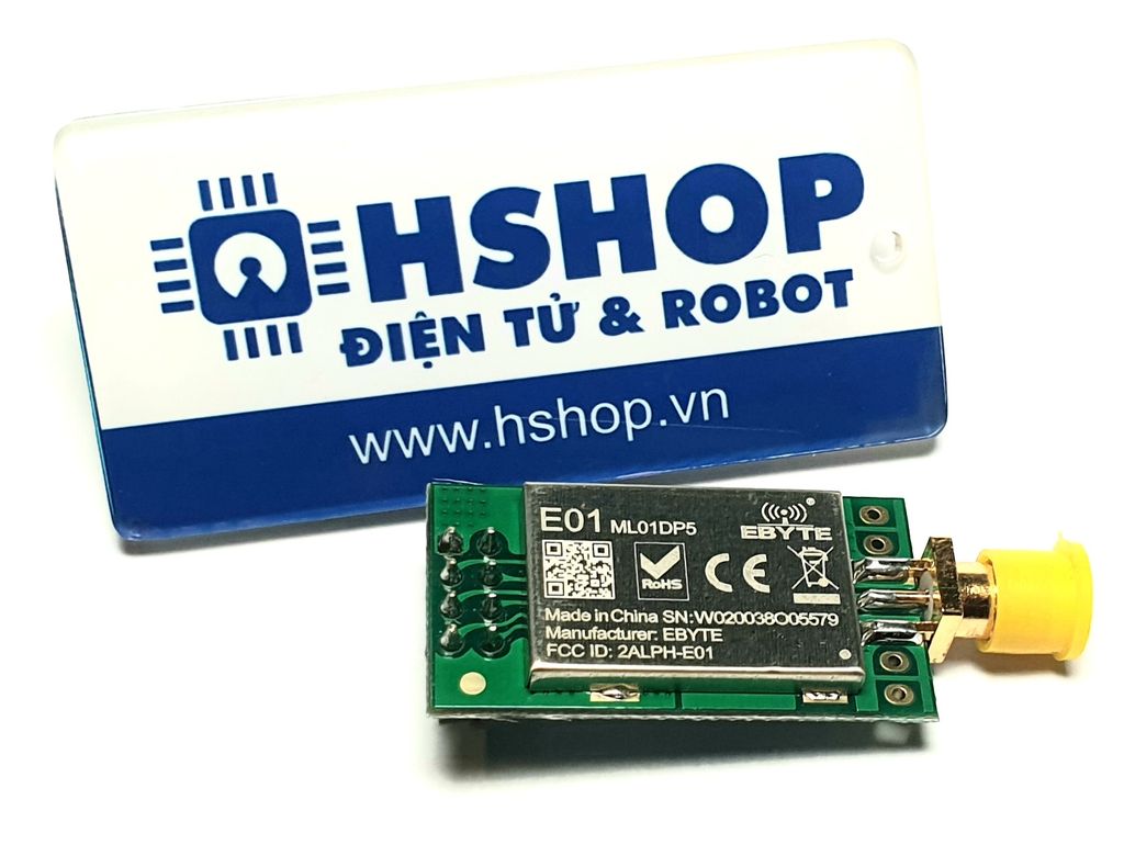 Mạch thu phát RF 2.4GHz NRF24L01+ PA + LNA EBYTE E01-ML01DP5