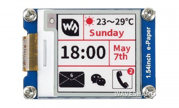 Màn hình Waveshare 1.54 inch E-Ink display module, three-color (B)