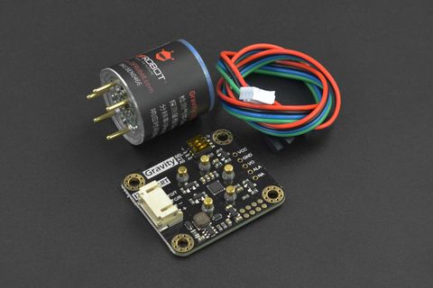 Cảm biến khí CO DFRobot Gravity: Factory Calibrated Electrochemical CO Sensor (0-1000 ppm, I2C & UART)