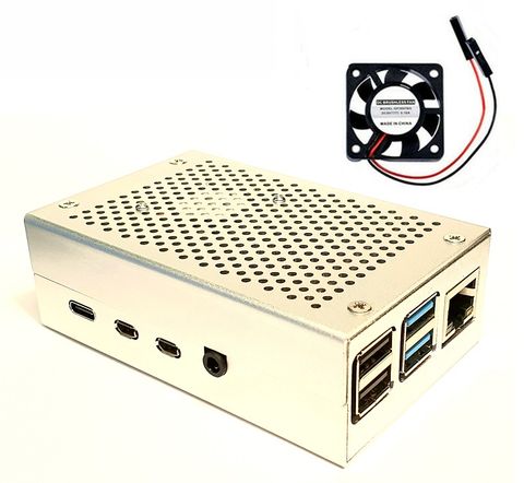 Vỏ Case Raspberry Pi 4 Nhôm Kèm Quạt