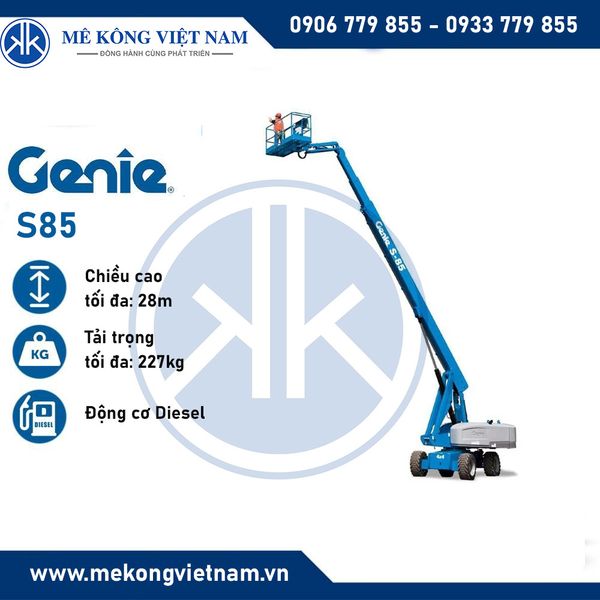 Xe nâng người dạng cần 28m làm việc Genie S85