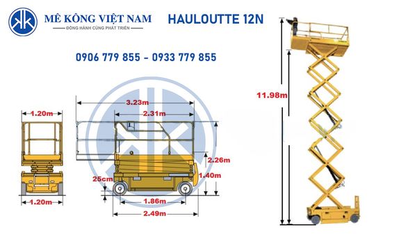 Xe nâng người cắt kéo Haulotte 12