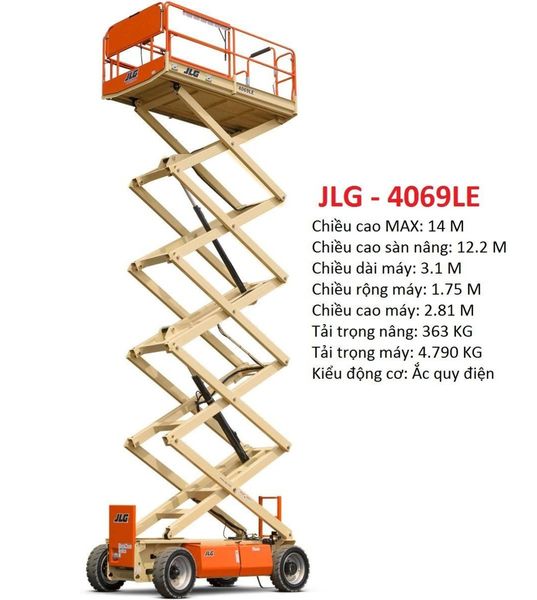 Xe nâng người cắt kéo 14m JLG 4069LE