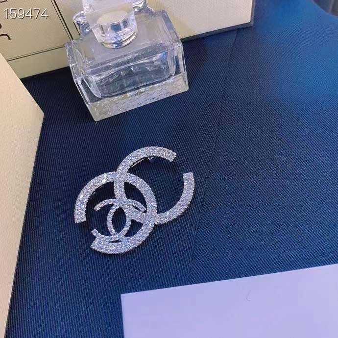 Cài Áo Nam, Nữ - Chanel Pha Lê Trắng (DD)