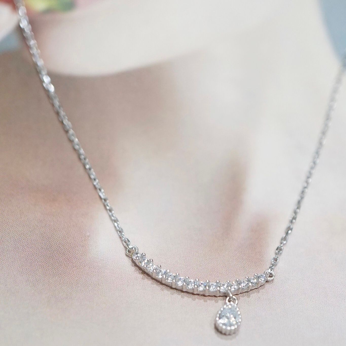 BỘ TRANG SỨC BẠC CAO CẤP - GIỌT NƯỚC PHA LÊ (AA)