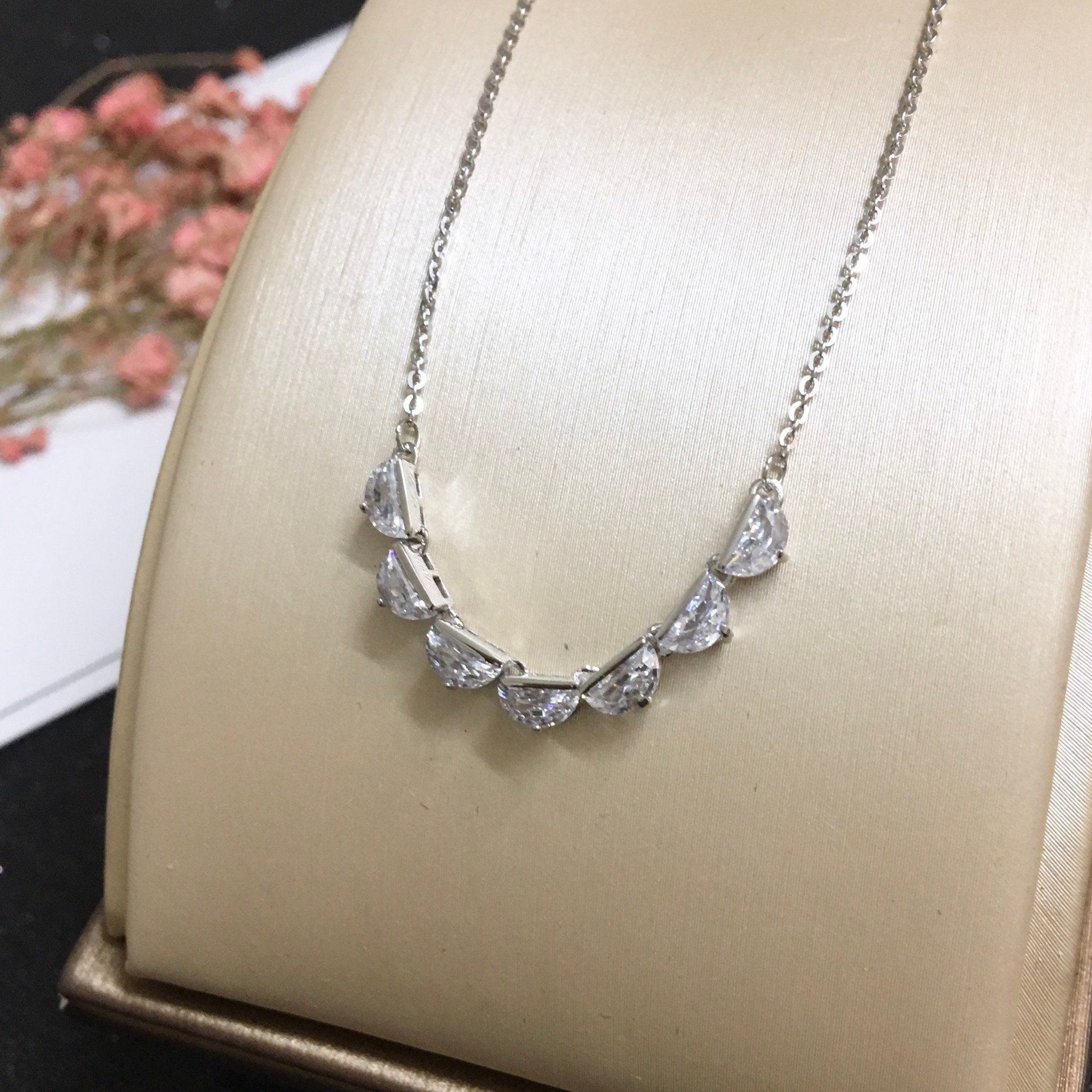 BỘ TRANG SỨC BẠC CAO CẤP - TRÁI TIM PHA LÊ (AB)