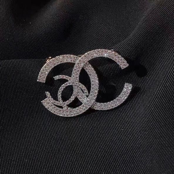 Cài Áo Nam, Nữ - Chanel Pha Lê Trắng (DD)